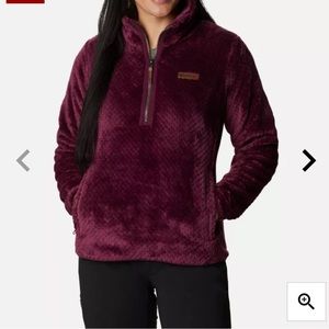 Womens Columbia Fire Side Sherpa 1/4 Zip Fleece.